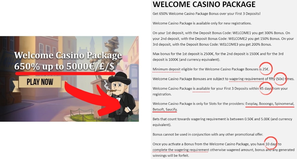 How to claim a €3 deposit casino bonus?