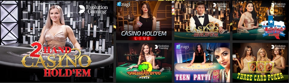 Online poker in live casinos